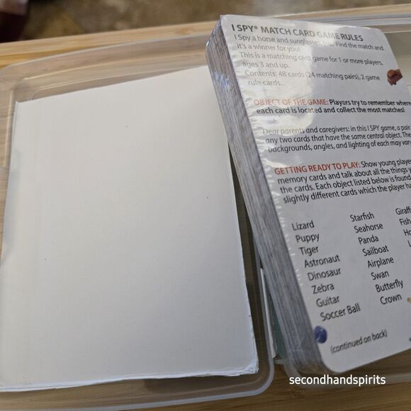 I Spy Match Card Game - In Travel Box Perfect For Vacay ,3 And Up - Picture 4 of 6